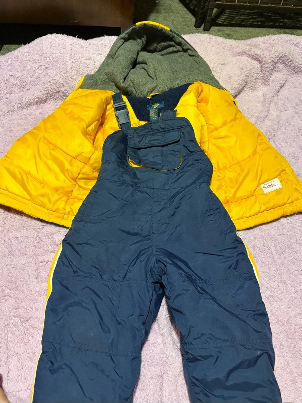 Kids Navy Snow bibs and coat